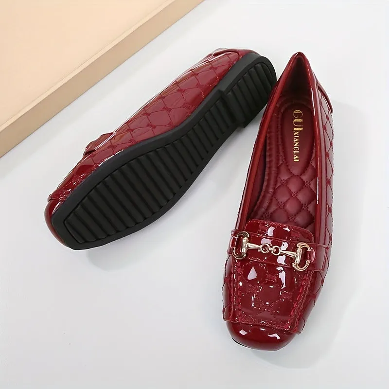 Plus size casual flats, pailletten versierd, anti-slip pvc-zool