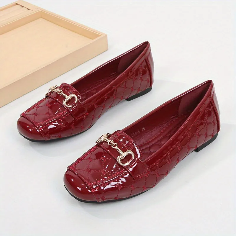 Plus size casual flats, pailletten versierd, anti-slip pvc-zool