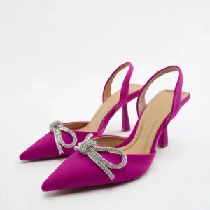 Pointed Bowknot Elegant Heels