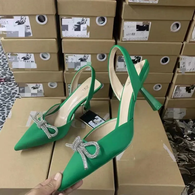 Pointed Bowknot Elegant Heels