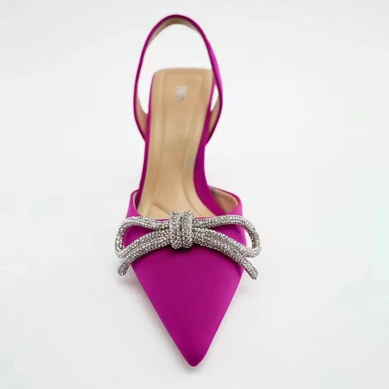 Pointed Bowknot Elegant Heels