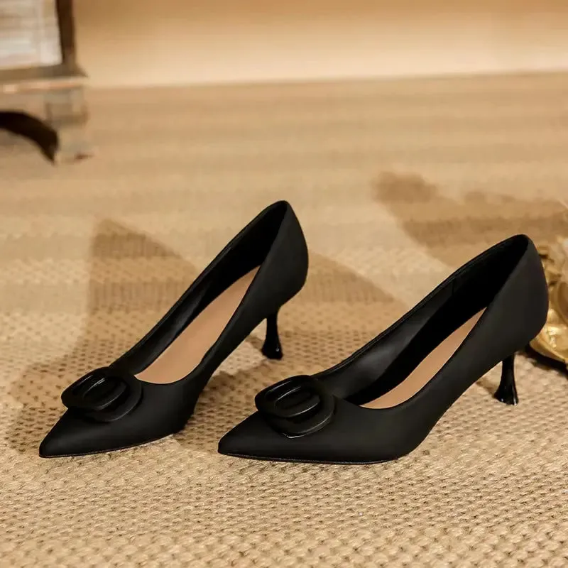 Pointed toe sandals Sequins Fine Heeled High Heels Elegant Sexy Ladies Sandals Wedding Shoes Banquet Shoes Women's
