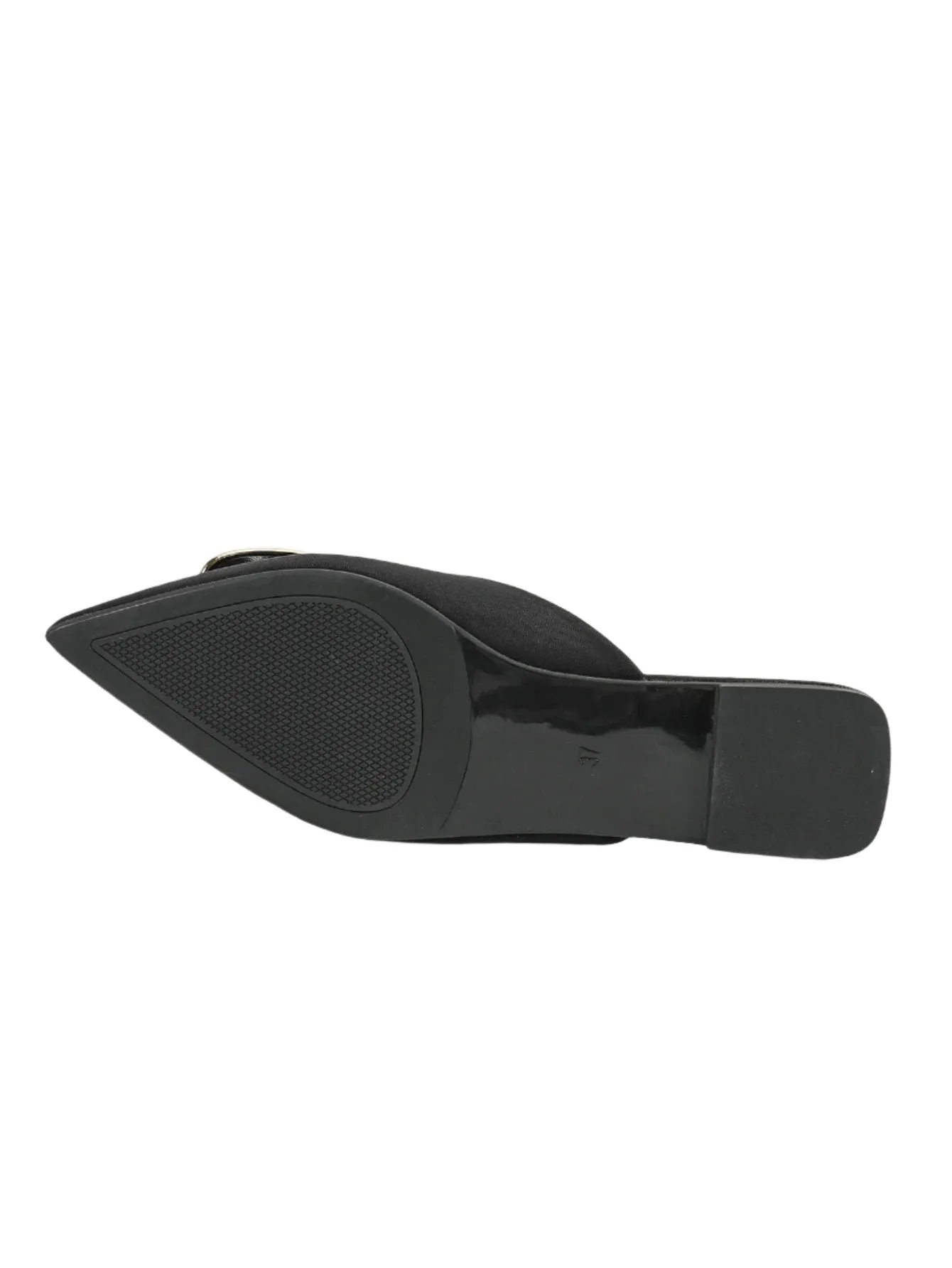 Pointy Toe Gold Buckle Slides