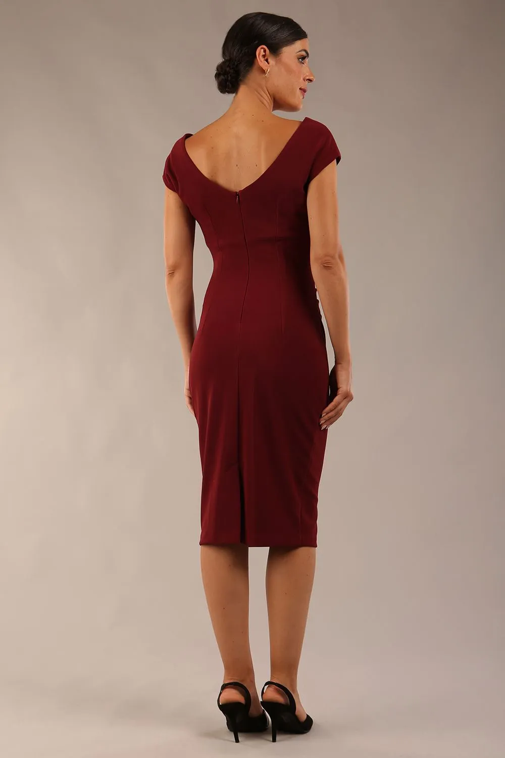 Polly Cap Sleeved Pencil Dress