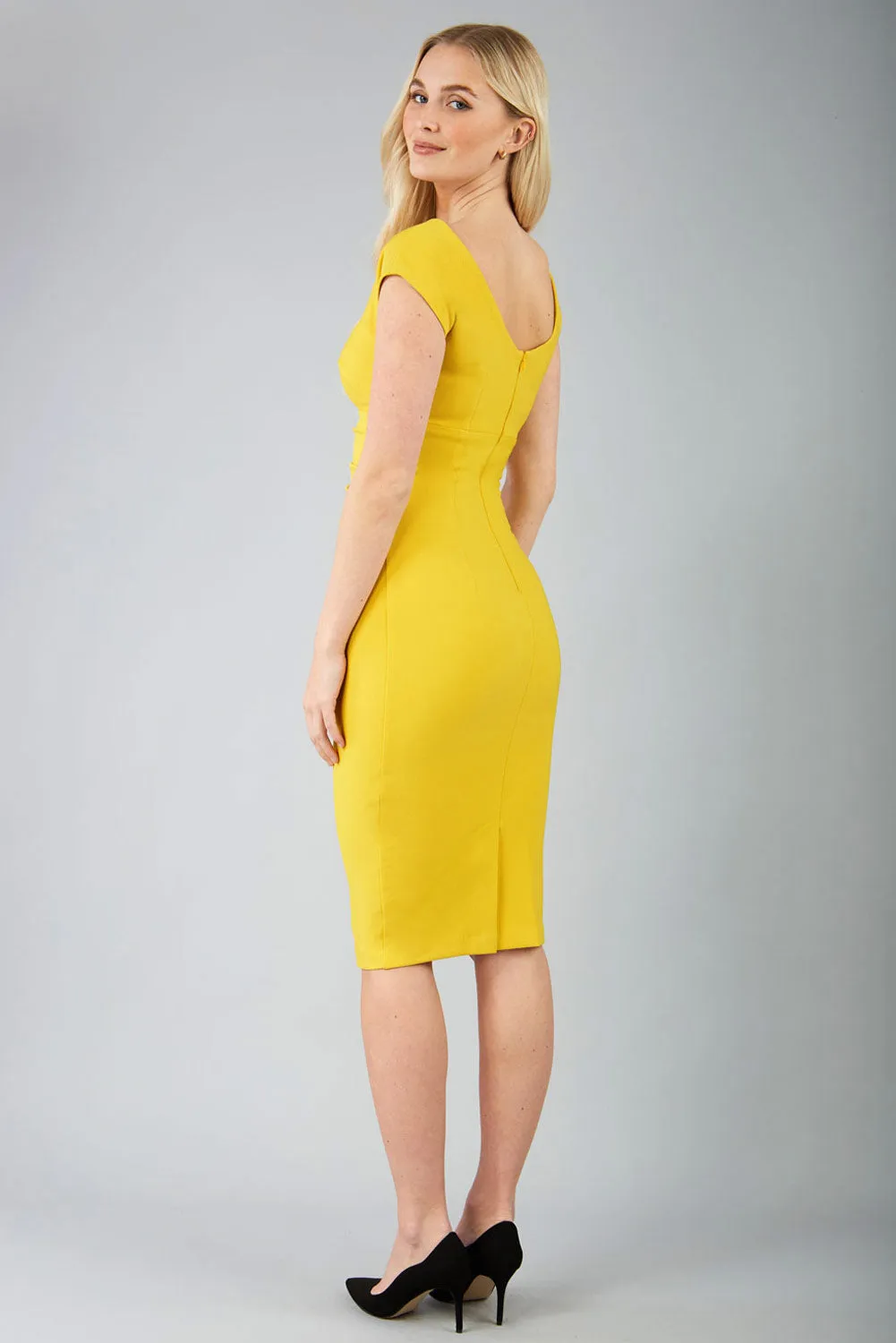 Polly Cap Sleeved Pencil Dress