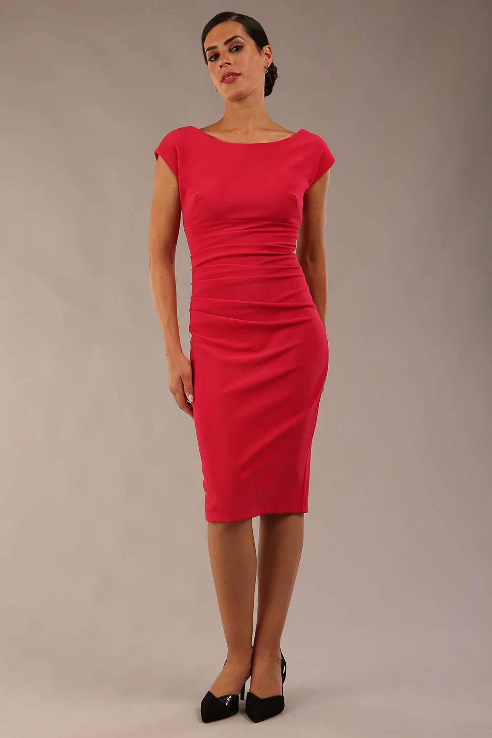 Polly Cap Sleeved Pencil Dress