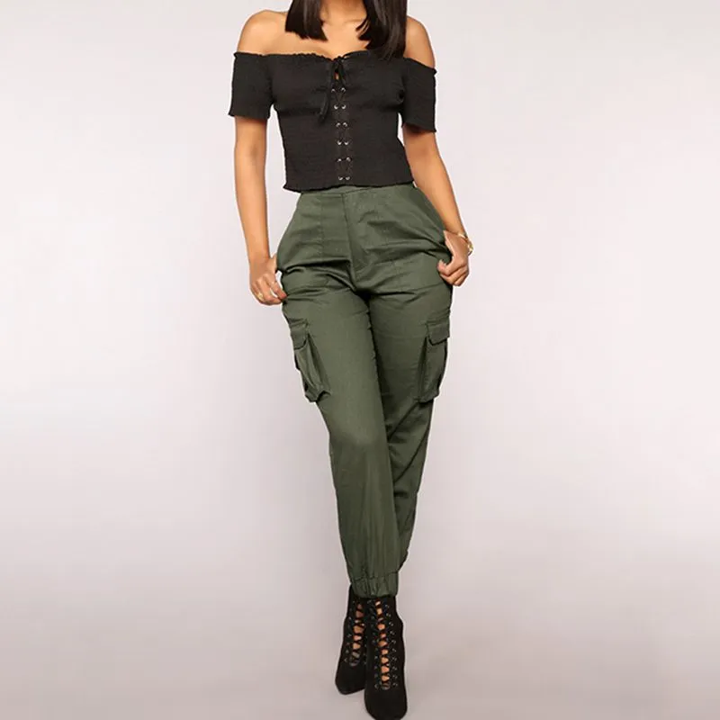 PoshPursuit High-Waist Cargo Jogger Pants