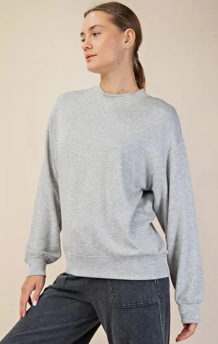 Rae Mode Modal Poly Span Mock Neck Pullover
