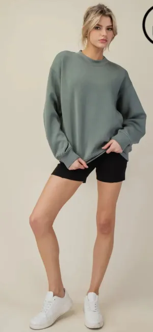 Rae Mode Modal Poly Span Mock Neck Pullover