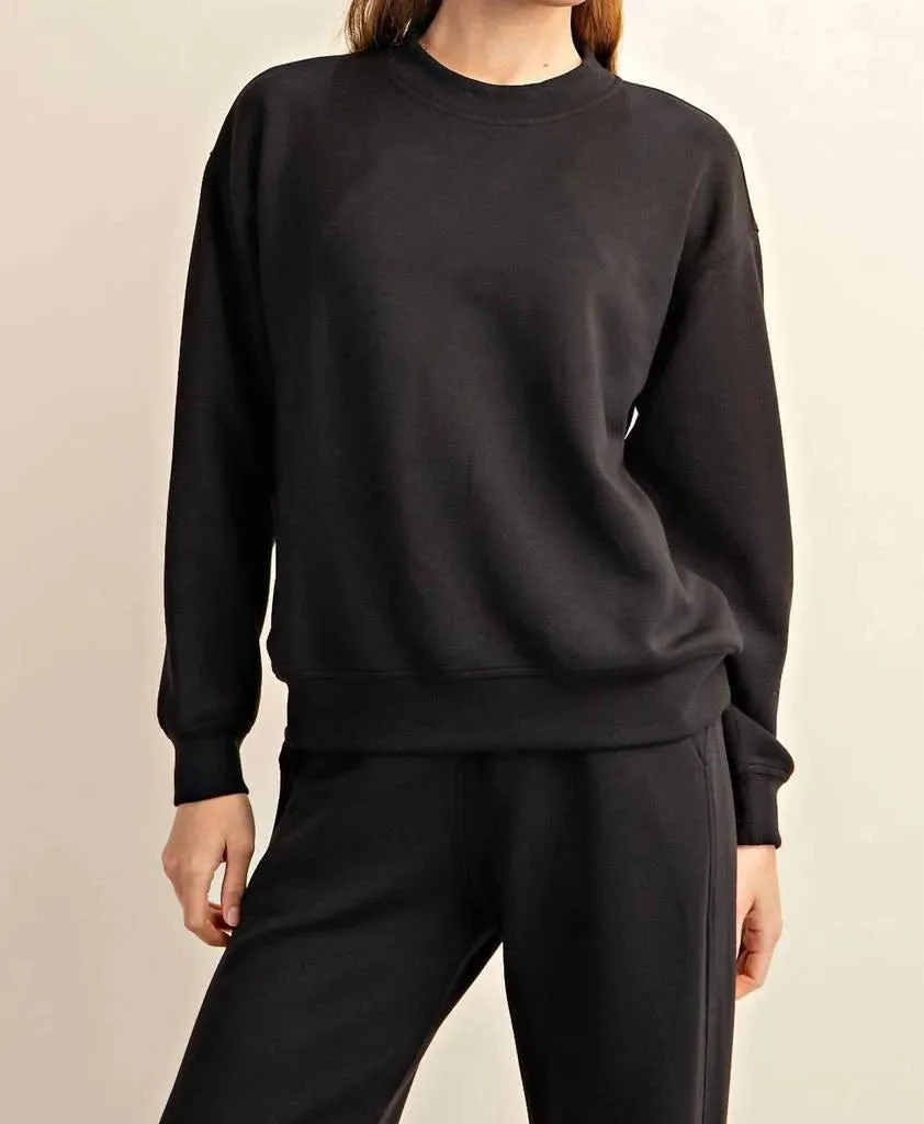 Rae Mode Modal Poly Span Mock Neck Pullover