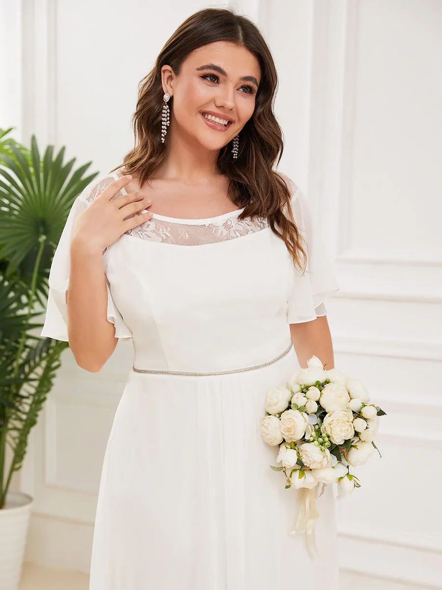 Robe mi-longue trapèze décontractée à encolure bateau pour femmes de grande taille avec ourlets asymétriques(Vente finale)