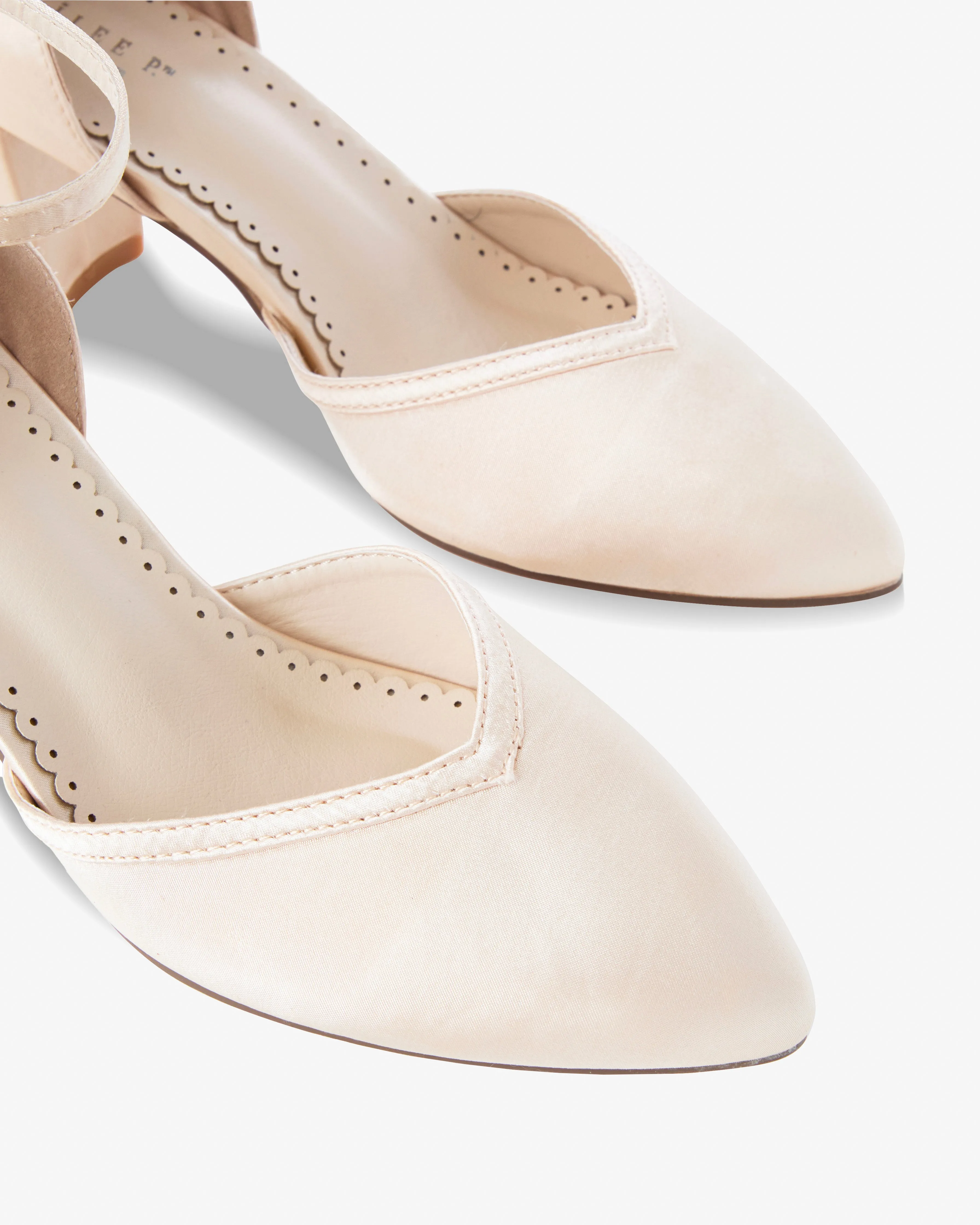 Satin Block Heels
