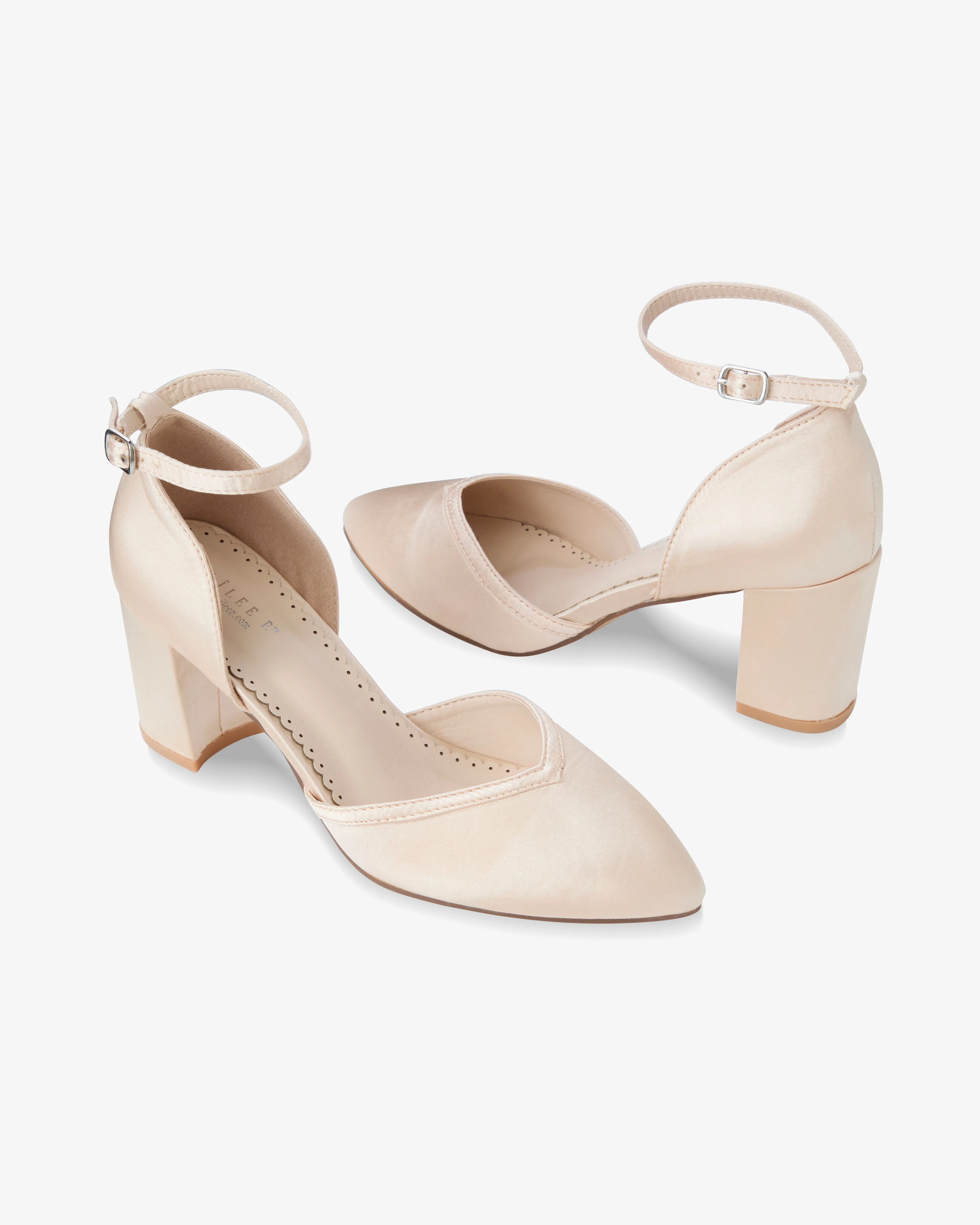 Satin Block Heels