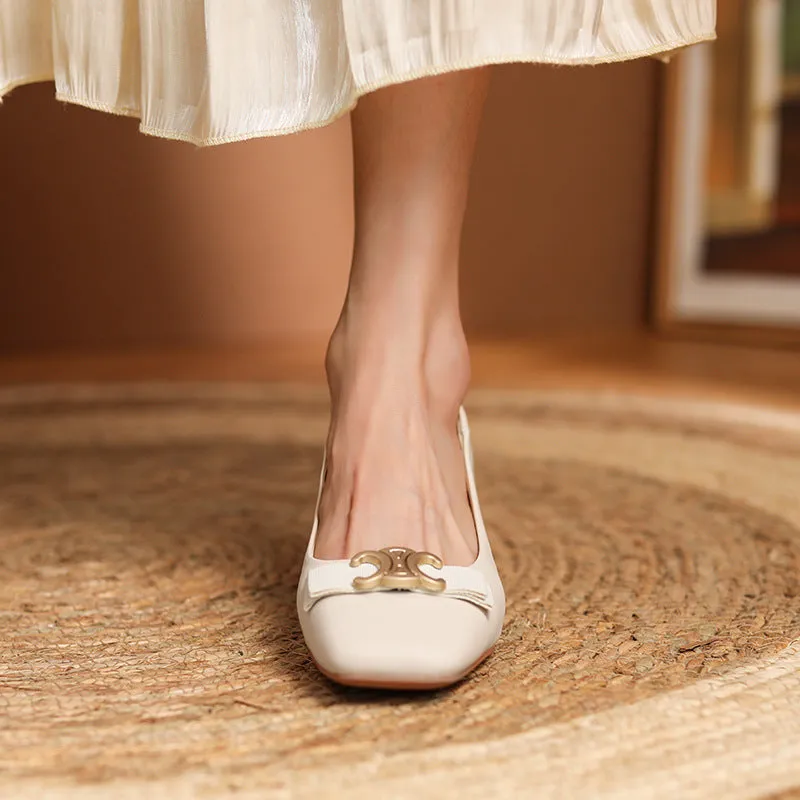 Sheepskin Chunky High Classic Style Elegant Women's Shoes