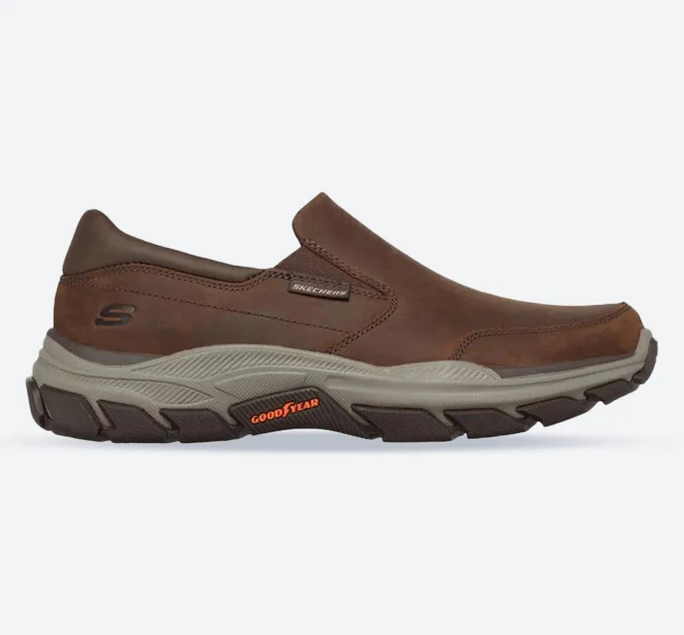 Skechers 204480 Respected Calum Walking-Sneakers für Herren in weiter Passform - Kakao