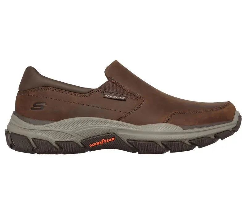 Skechers 204480 Respected Calum Walking-Sneakers für Herren in weiter Passform - Kakao