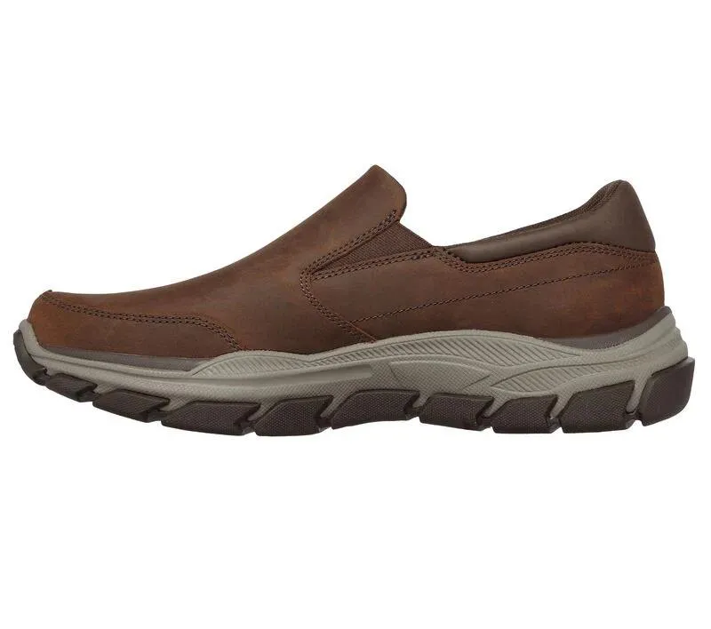 Skechers 204480 Respected Calum Walking-Sneakers für Herren in weiter Passform - Kakao