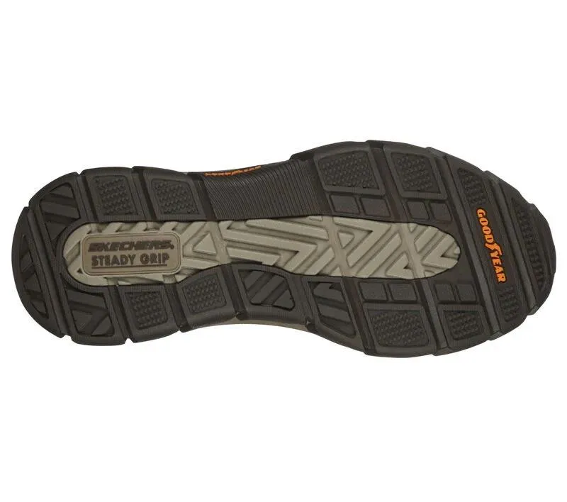 Skechers 204480 Respected Calum Walking-Sneakers für Herren in weiter Passform - Kakao
