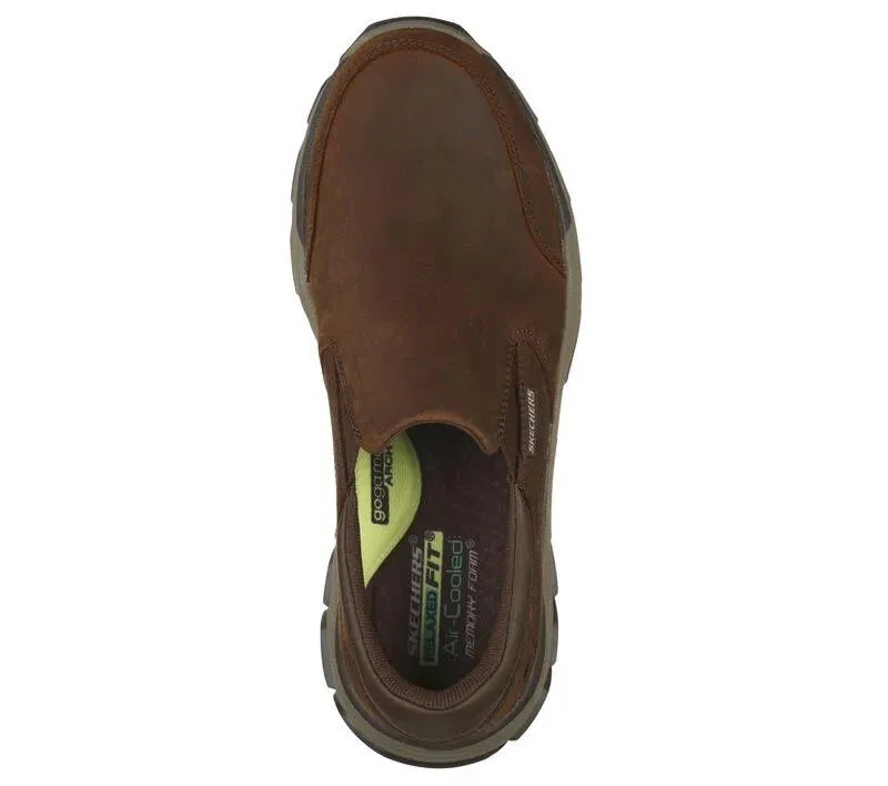 Skechers 204480 Respected Calum Walking-Sneakers für Herren in weiter Passform - Kakao
