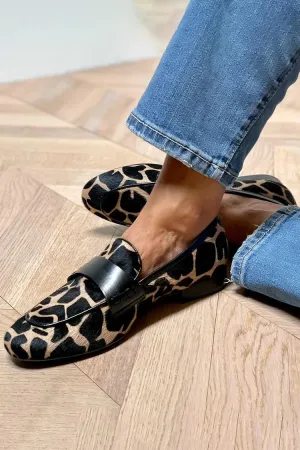 Slip-On Cow Print Loafers