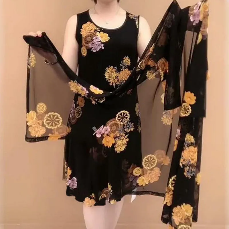 🔥Sommer-Specials🔥Damenkleid mit Blumendruck