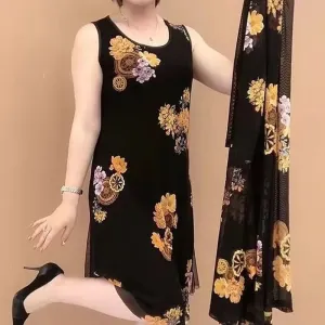 🔥Sommer-Specials🔥Damenkleid mit Blumendruck