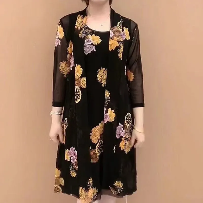 🔥Sommer-Specials🔥Damenkleid mit Blumendruck