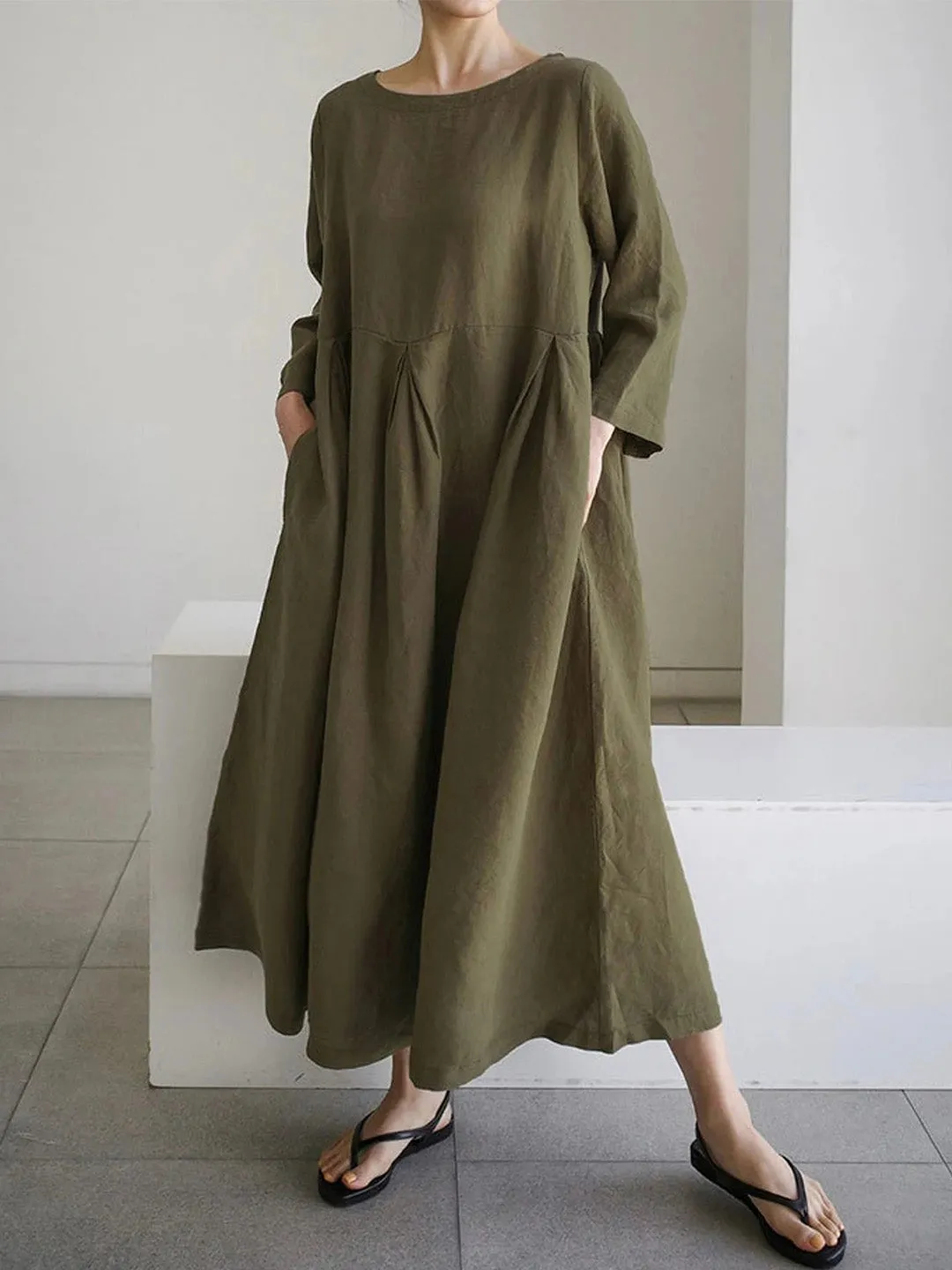 Sophie™ - Casual Linen Dress with Pockets