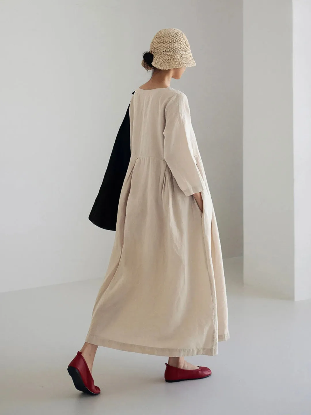 Sophie™ - Casual Linen Dress with Pockets