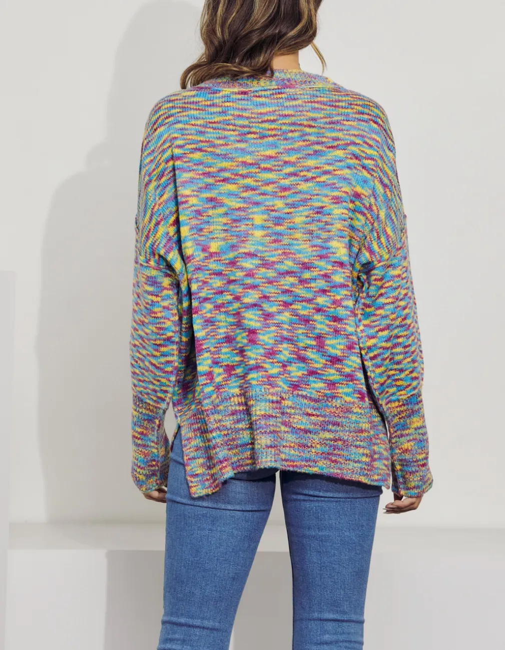 SPACE-DYE OVERSIZED SWEATER