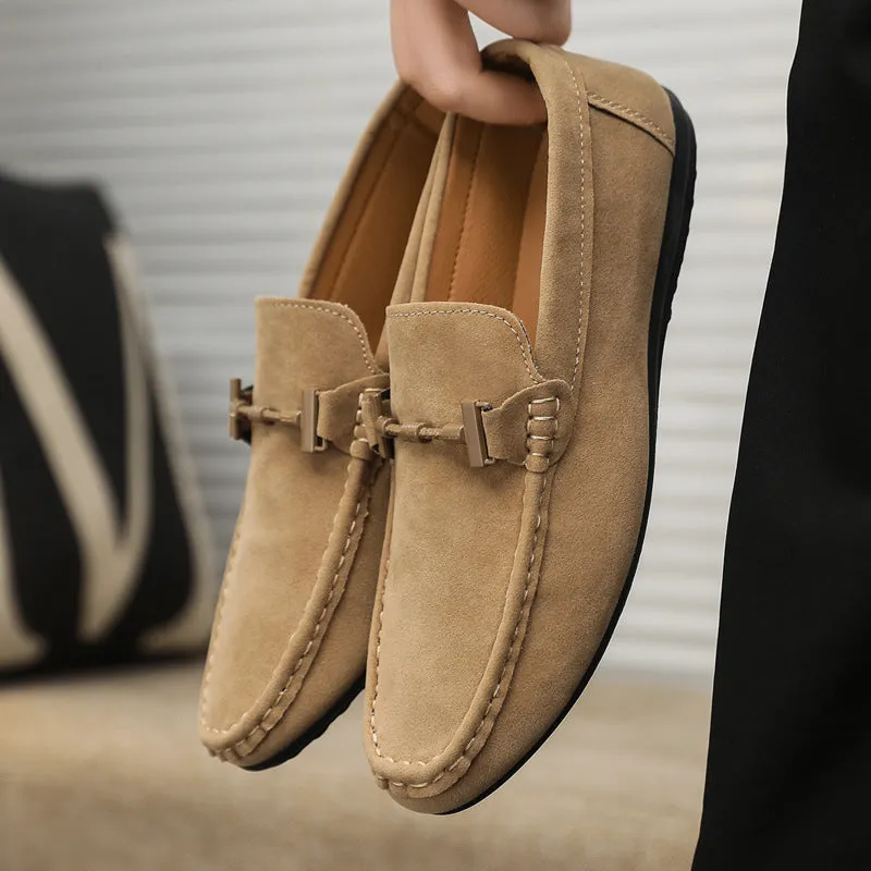 Spring and autumn social guy casual shoes trendy shoes Doudou shoes men lazy shoes cover feet and pedal men's shoes cross-border