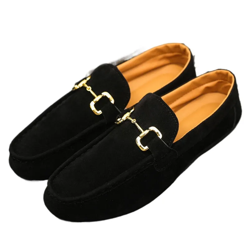 Spring and autumn social guy casual shoes trendy shoes Doudou shoes men lazy shoes cover feet and pedal men's shoes cross-border