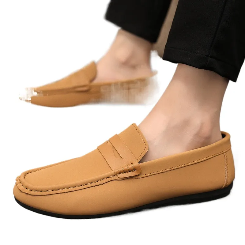 Spring and summer casual shoes trendy shoes men's foot-fitting Doudou shoes men's lazy shoes foot-fitting trend one-pedal men's shoes cloth shoes