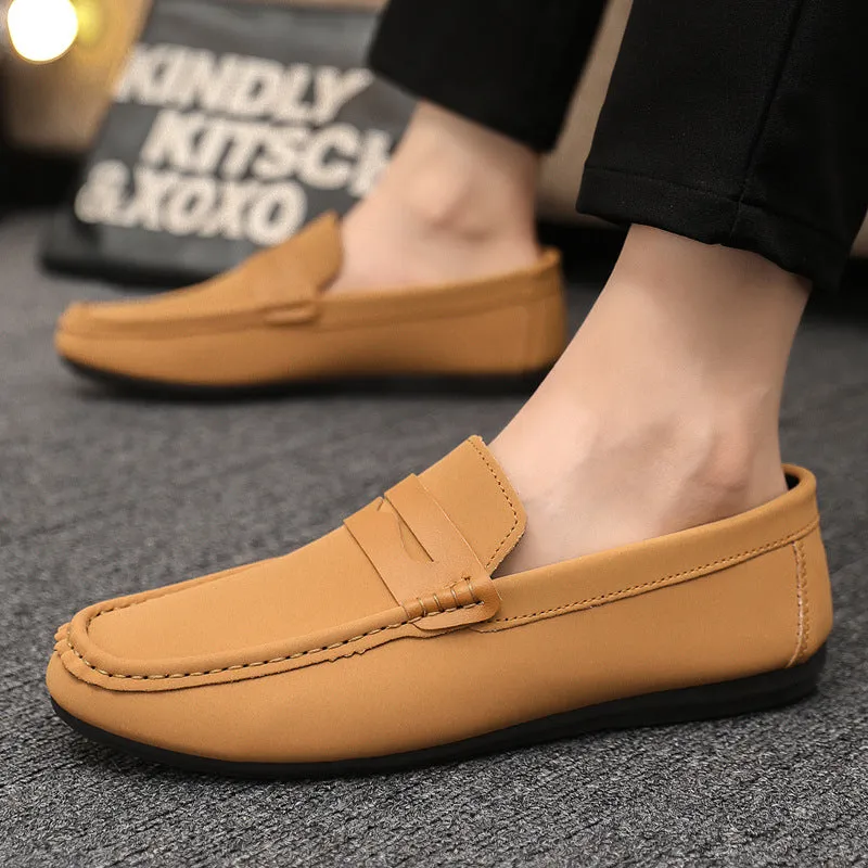 Spring and summer casual shoes trendy shoes men's foot-fitting Doudou shoes men's lazy shoes foot-fitting trend one-pedal men's shoes cloth shoes