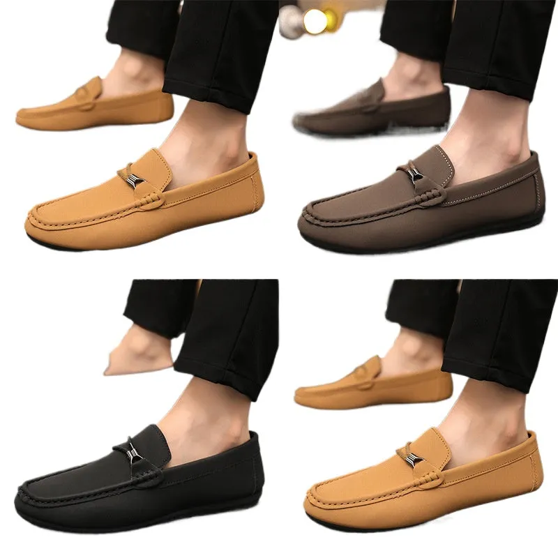 Spring and summer casual shoes trendy shoes men's foot-fitting Doudou shoes men's lazy shoes foot-fitting trend one-pedal men's shoes cloth shoes