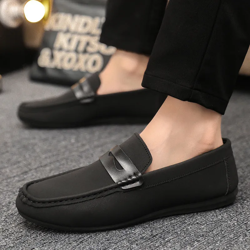 Spring and summer casual shoes trendy shoes men's foot-fitting Doudou shoes men's lazy shoes foot-fitting trend one-pedal men's shoes cloth shoes