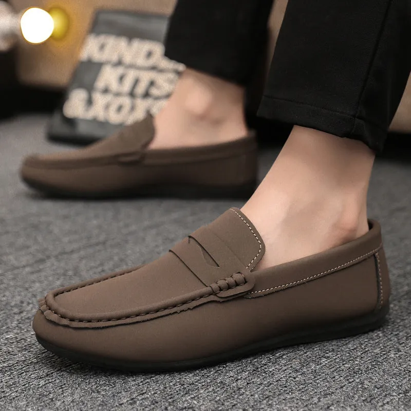 Spring and summer casual shoes trendy shoes men's foot-fitting Doudou shoes men's lazy shoes foot-fitting trend one-pedal men's shoes cloth shoes