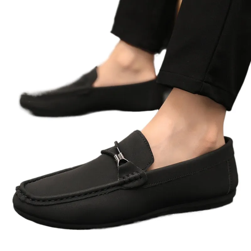 Spring and summer casual shoes trendy shoes men's foot-fitting Doudou shoes men's lazy shoes foot-fitting trend one-pedal men's shoes cloth shoes