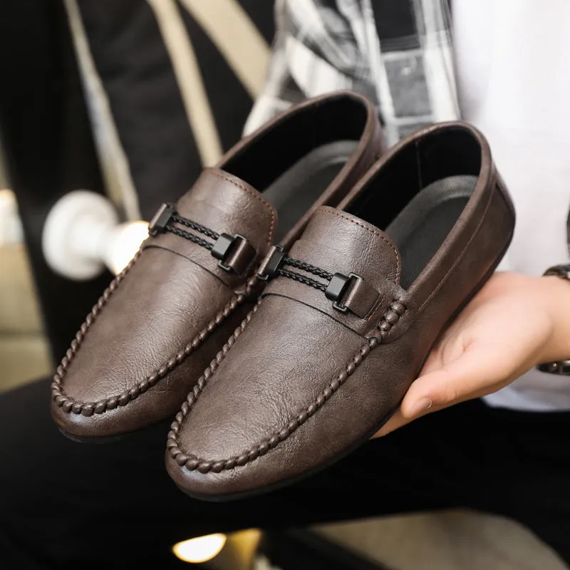Spring and summer casual shoes trendy shoes men's foot-fitting Doudou shoes men's lazy shoes foot-fitting trend one-pedal men's shoes cloth shoes