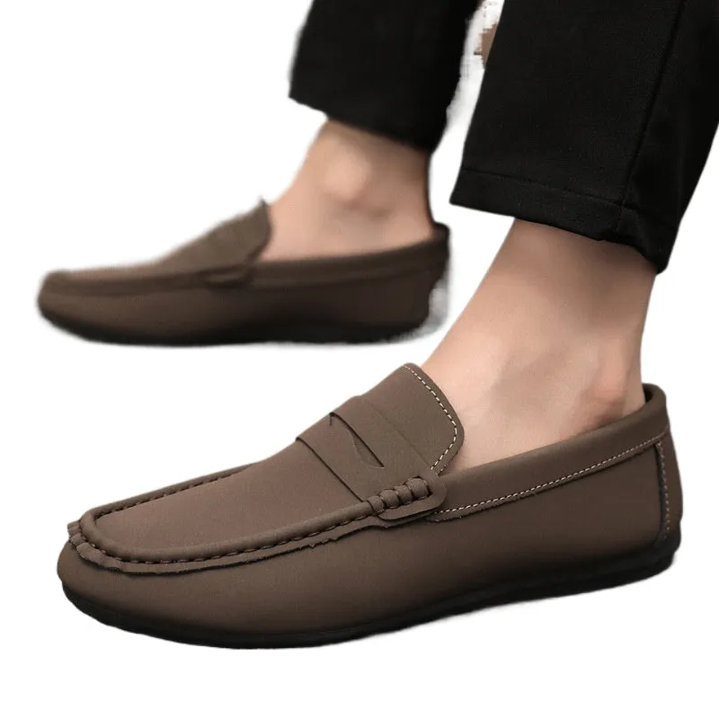Spring and summer casual shoes trendy shoes men's foot-fitting Doudou shoes men's lazy shoes foot-fitting trend one-pedal men's shoes cloth shoes
