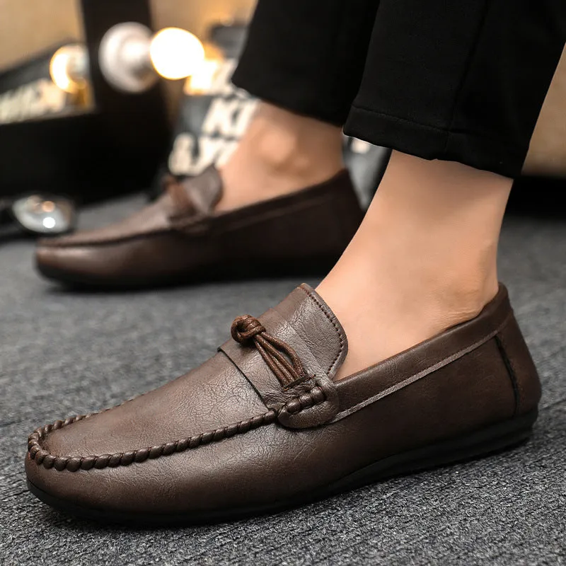Spring society guy casual shoes trendy shoes Doudou shoes men's lazy shoes cover feet one pedal men's shoes foreign trade large size
