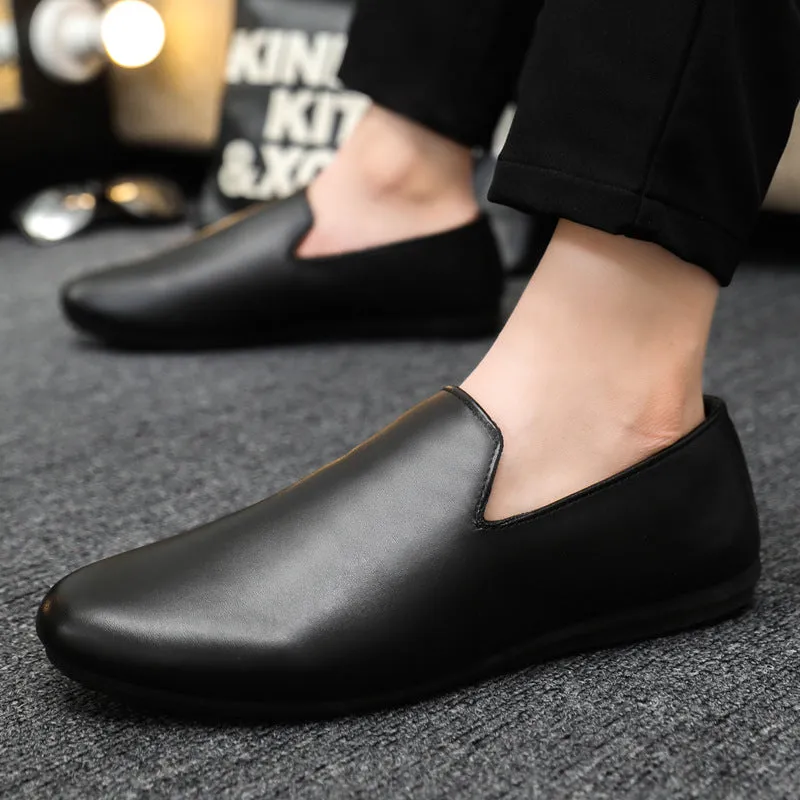 Spring society guy casual shoes trendy shoes Doudou shoes men's lazy shoes cover feet one pedal men's shoes foreign trade large size