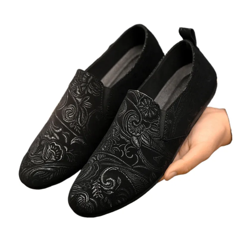 Spring society guy casual shoes trendy shoes Doudou shoes men's lazy shoes cover feet one pedal men's shoes foreign trade large size