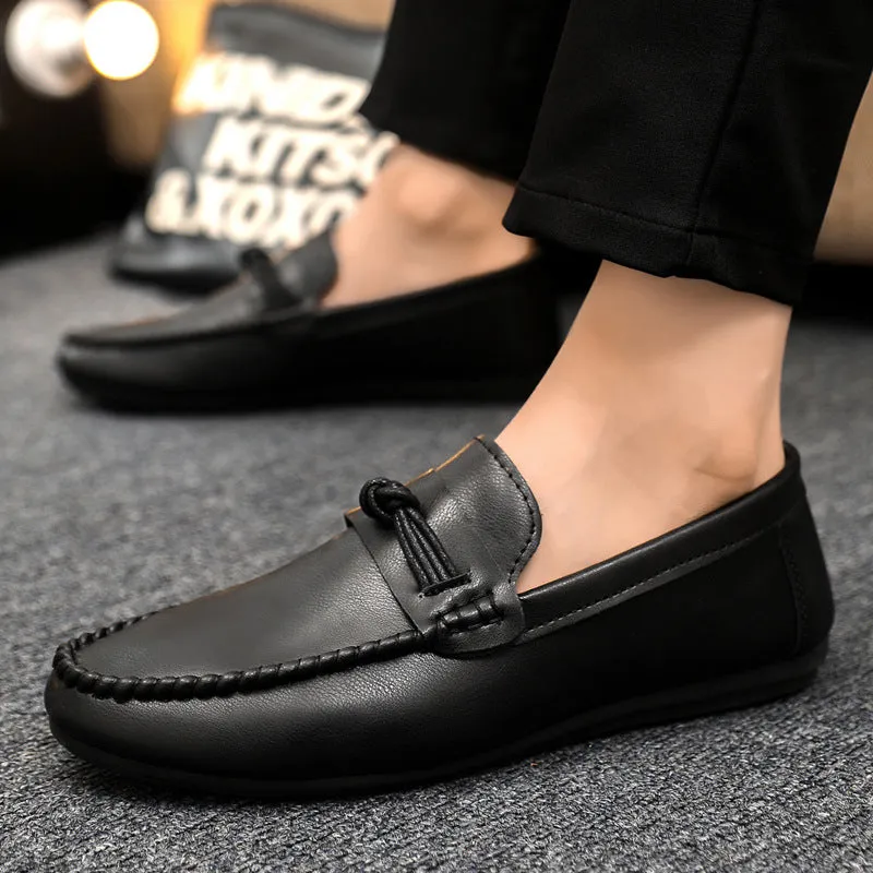 Spring society guy casual shoes trendy shoes Doudou shoes men's lazy shoes cover feet one pedal men's shoes foreign trade large size