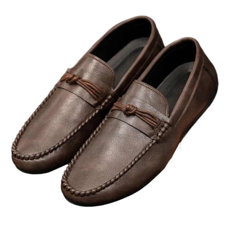 Spring society guy casual shoes trendy shoes Doudou shoes men's lazy shoes cover feet one pedal men's shoes foreign trade large size