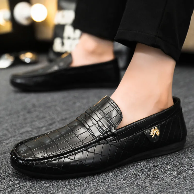 Spring society guy casual shoes trendy shoes Doudou shoes men's lazy shoes cover feet one pedal men's shoes foreign trade large size