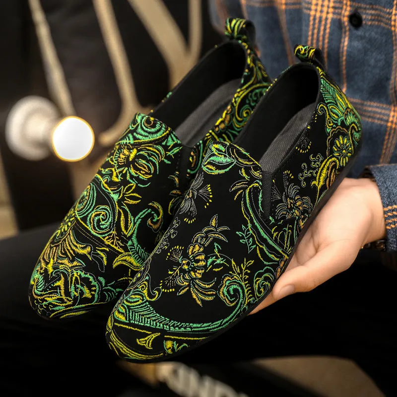 Spring society guy casual shoes trendy shoes Doudou shoes men's lazy shoes cover feet one pedal men's shoes foreign trade large size