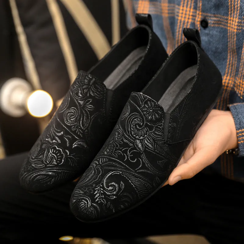 Spring society guy casual shoes trendy shoes Doudou shoes men's lazy shoes cover feet one pedal men's shoes foreign trade large size