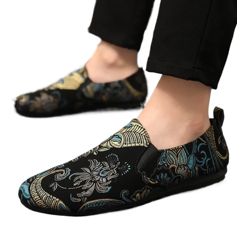 Spring society guy casual shoes trendy shoes Doudou shoes men's lazy shoes cover feet one pedal men's shoes foreign trade large size