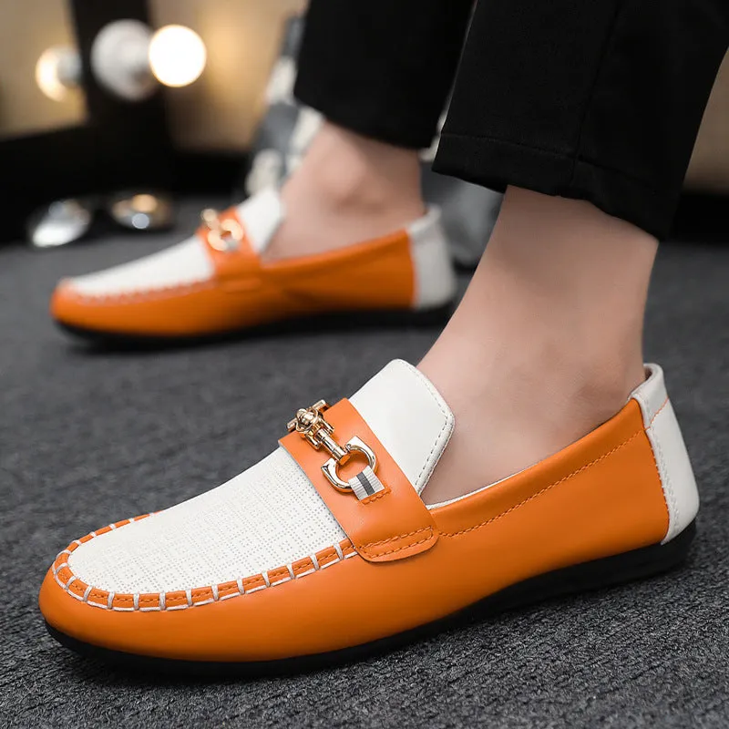 Spring society guy casual shoes trendy shoes Doudou shoes men's lazy shoes cover feet one pedal men's shoes foreign trade large size